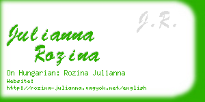 julianna rozina business card